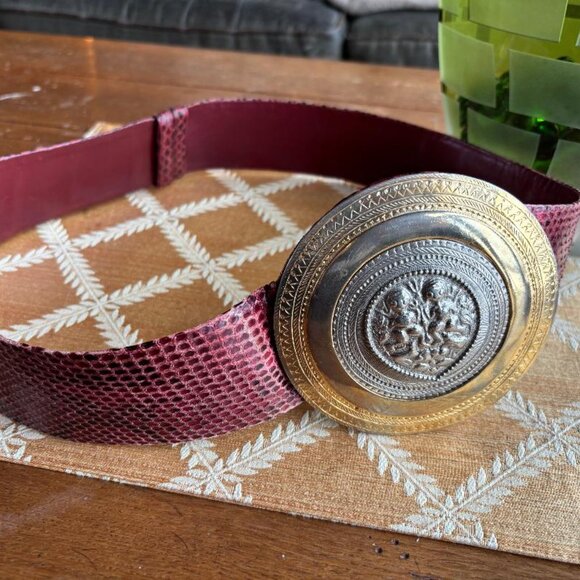 Vintage Judith Leiber Snakeskin Belt